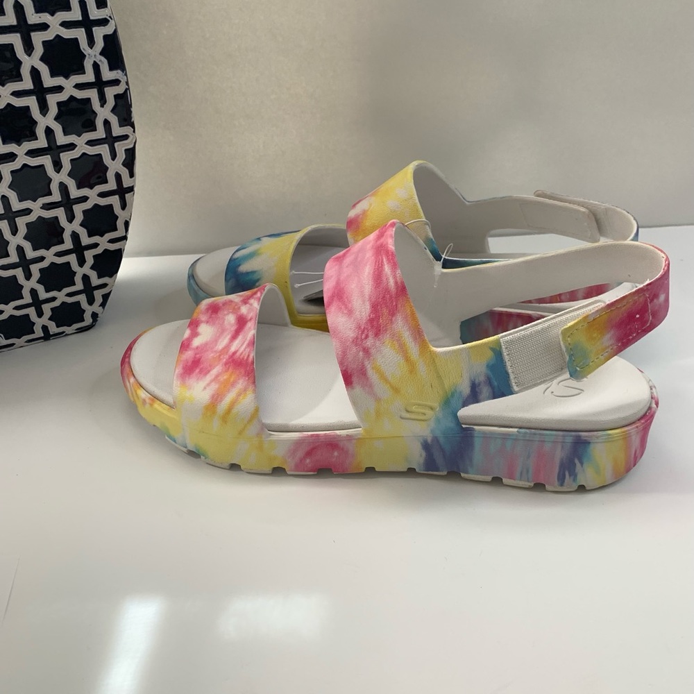 Skechers Foamies women’s sandals Tie Dye multi color size 10 - Picture 2 of 16